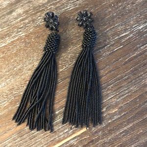 Black tassel earrings